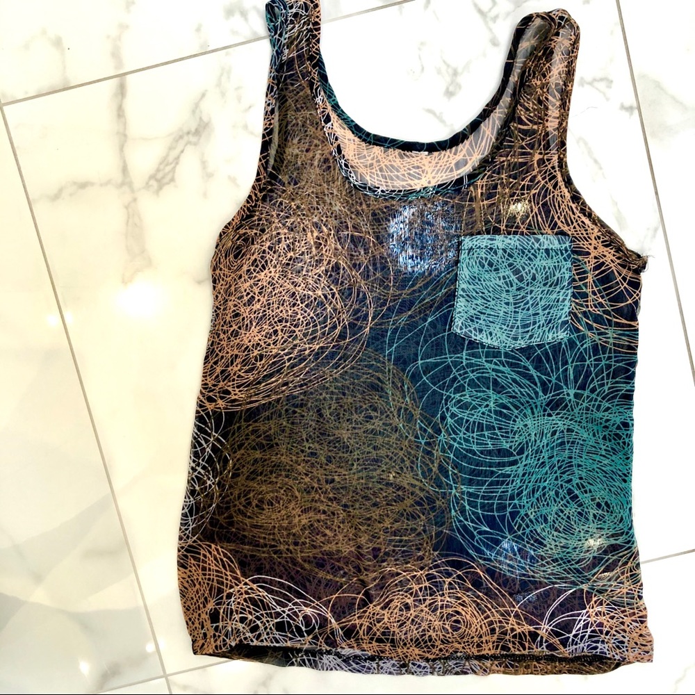 Vibrant Sheer Tank Top
